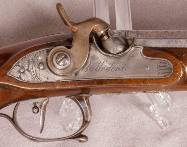 Cased Pair of French Dueling Pistols with Liege Proof Marked Balledent Epernay - Image 13