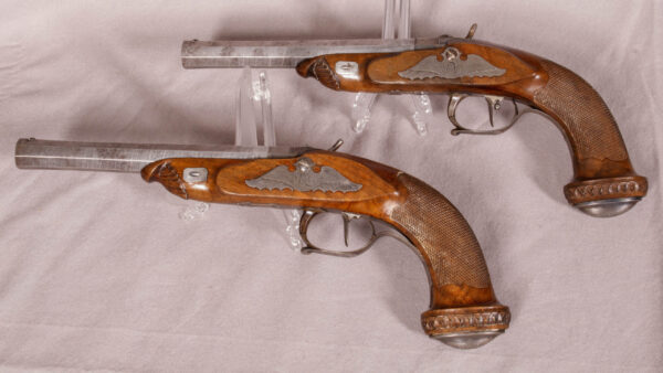Cased Pair of French Dueling Pistols with Liege Proof Marked Balledent Epernay - Image 7